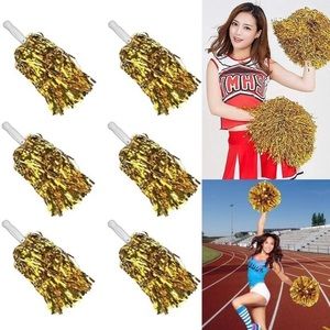 6 Pcs. Cheerleading Pom Poms for Parties, Graduation, Sports Events, Concerts